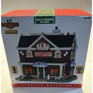 Lemax Coventry Cove Wags N Whiskers Pet Lodge Christmas Village Lighted 2015 Box